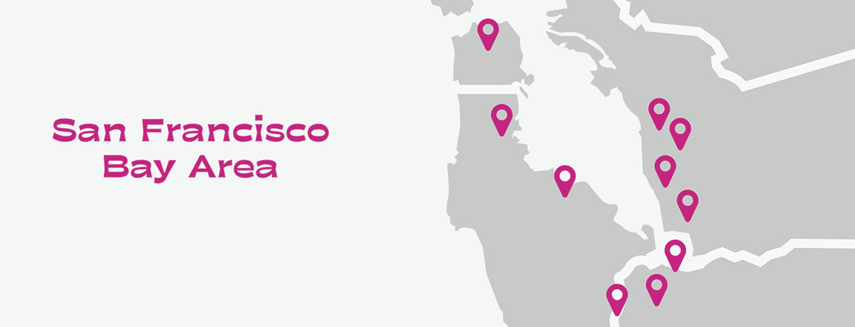 San Francisco Bay Area service area map